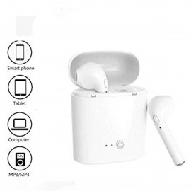 SKYPHR Wireless Bluetooth Earphone Mini Twin Portable Bluetooth (WHITE) 