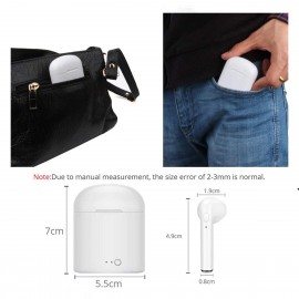 SKYPHR Wireless Bluetooth Earphone Mini Twin Portable Bluetooth (WHITE) 