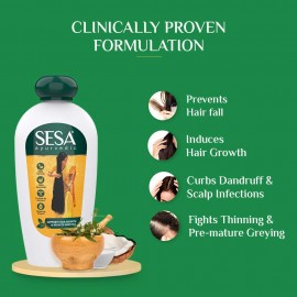 Sesa Ayurvedic Hair Oil with Bhringraj for Hair Fall and Hair Growth, 200 ml