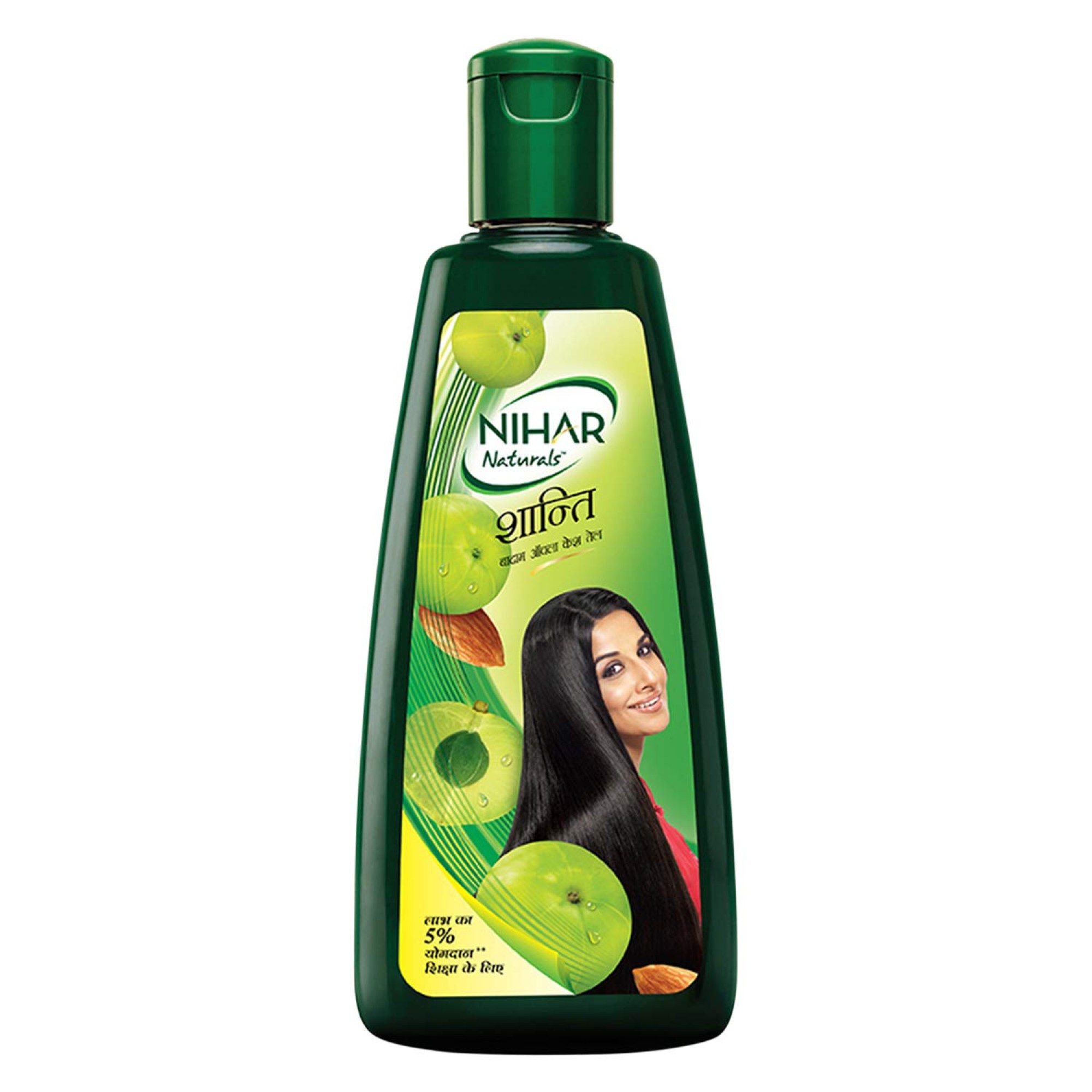 Nihar Shanti Amla and Badam Hair Oil, For Black, Silky and Stronger Hair
