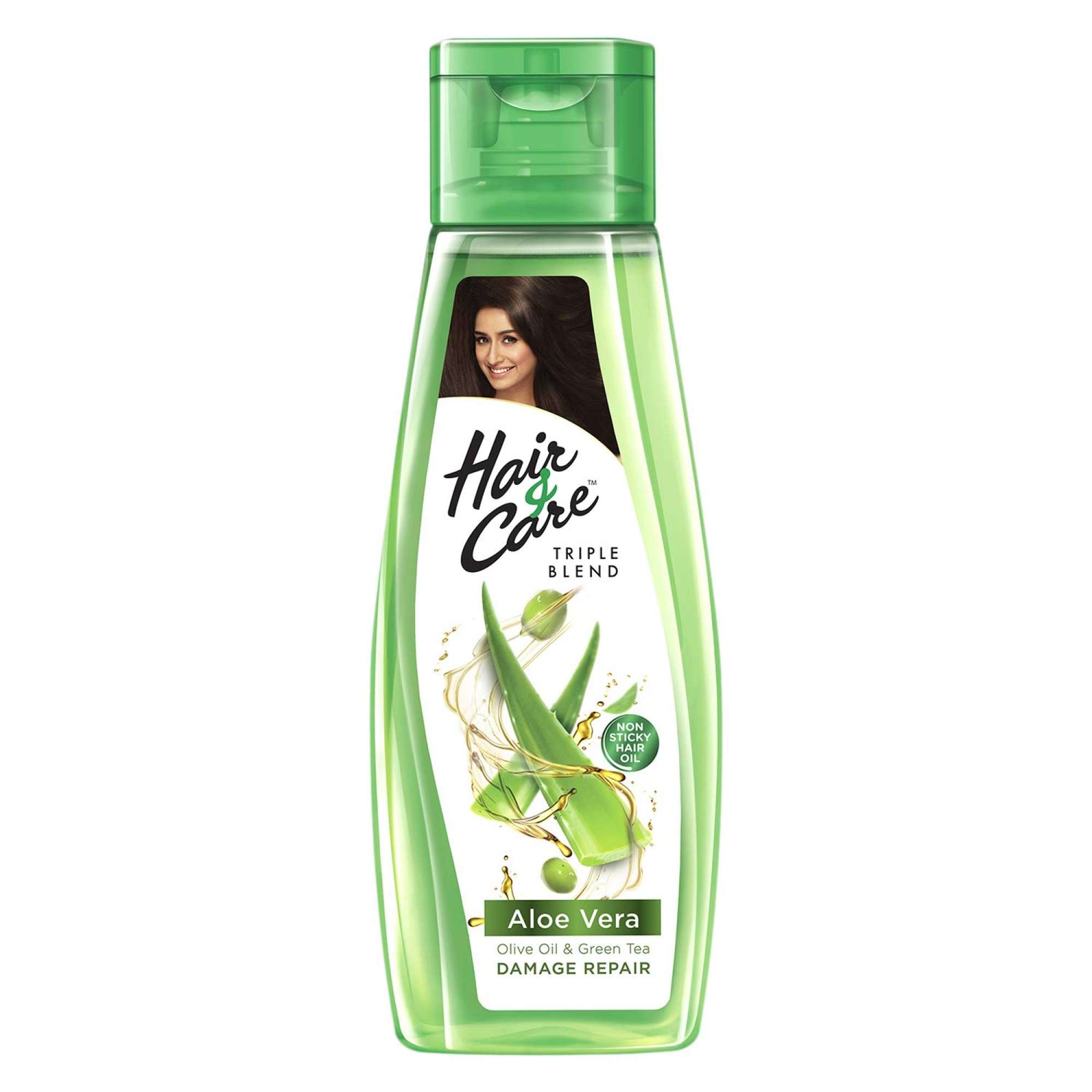 Hair & Care with Aloe Vera, Olive Oil & Green Tea Damage Repair Non-Sticky Hair Oil, 500 ml