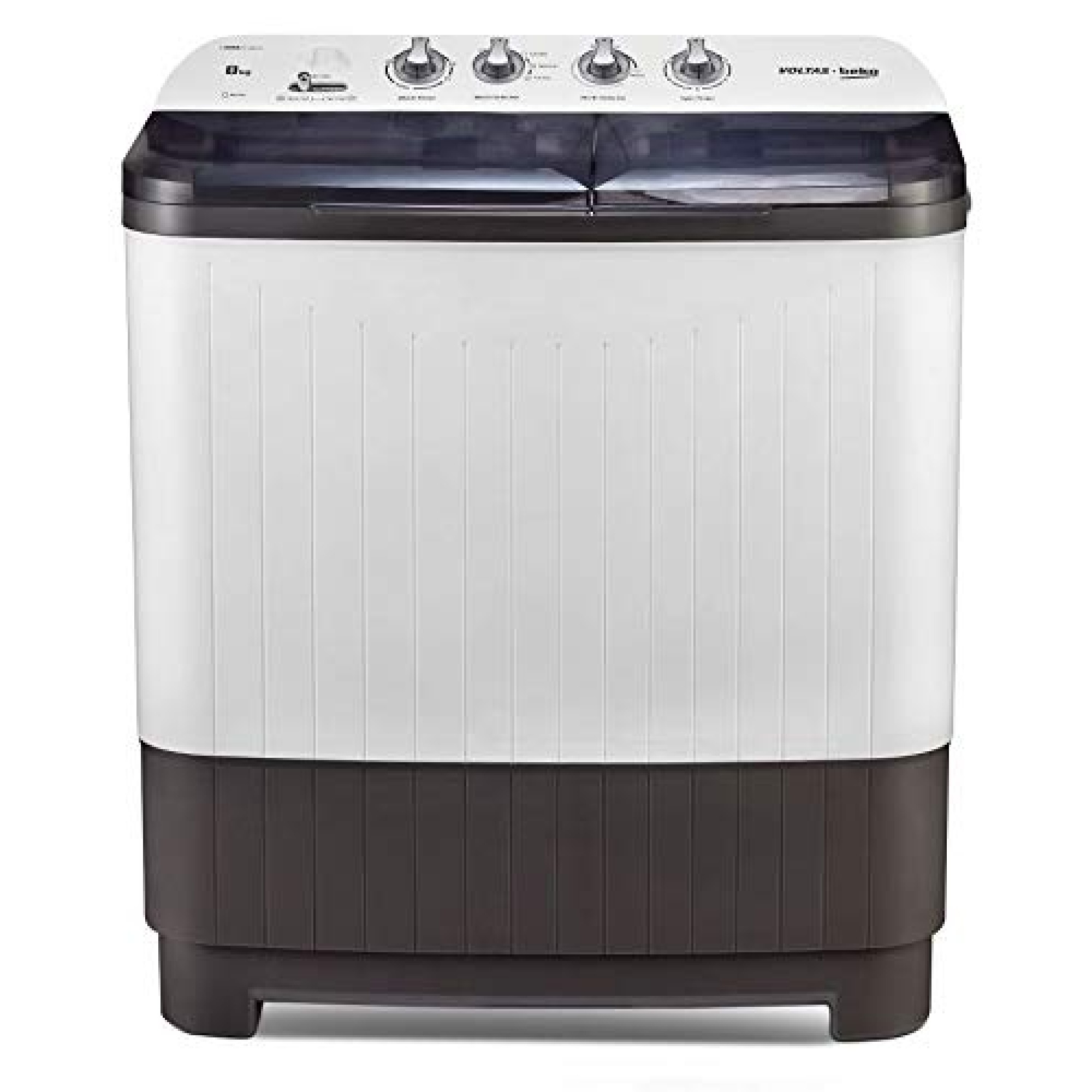 Voltas Beko 8 kg Semi-Automatic Top Loading Washing Machine (WTT80DGRT, Gray) 2020