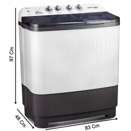 Voltas Beko 8 kg Semi-Automatic Top Loading Washing Machine (WTT80DGRT, Gray) 2020