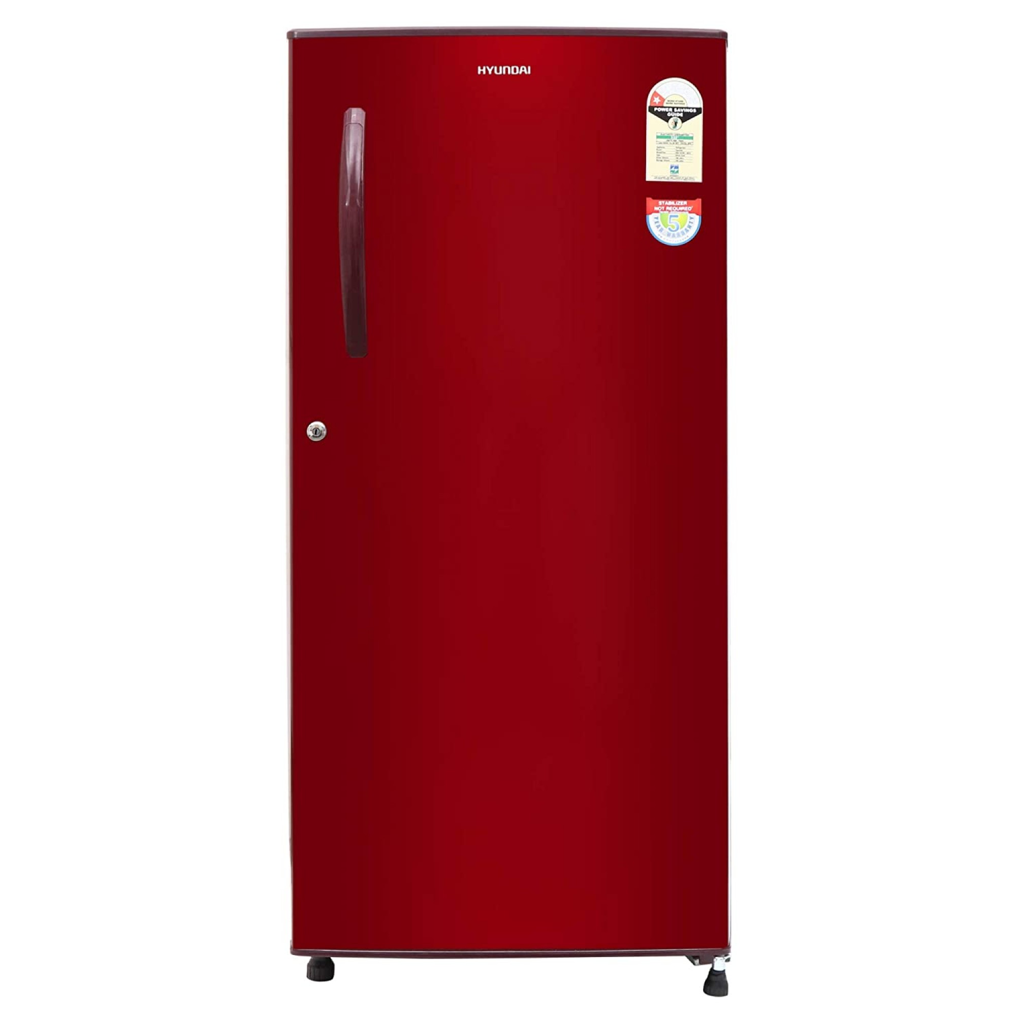 Hyundai 190 L 1 Star Direct Cool Single Door Refrigerator(HC201EBR-FDK/HDK, Burgundy Red)