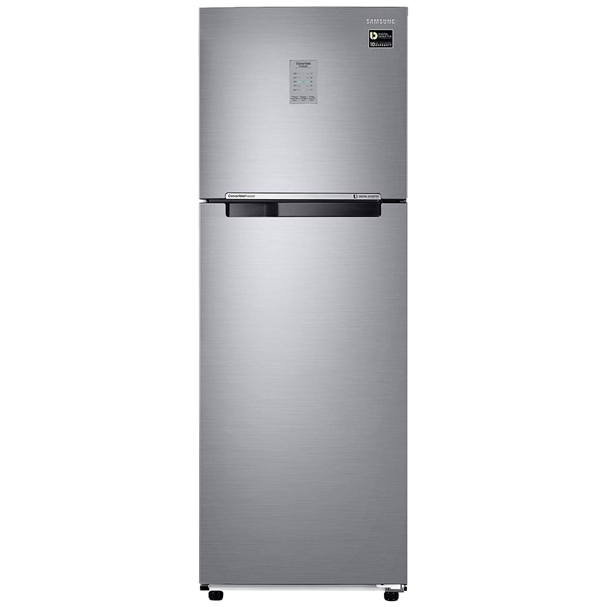Samsung 275L 3 Star Inverter Frost Free Double Door Refrigerator (RT30T3743S9/HL, Refined Inox, Convertible)