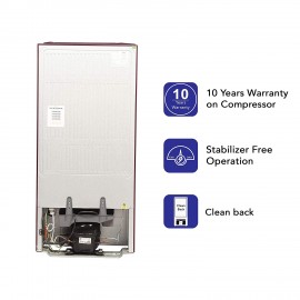 Haier 190 L 2 Star Direct-Cool Single Door Refrigerator (HRD-1902CRS-E, Red Serenity)